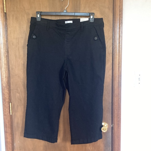 Croft & barrow mid rise wide leg black pant with stretch size XXL - Picture 11 of 17